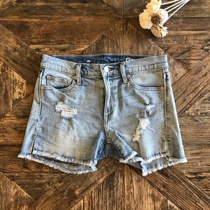 Gap distressed denim shorts
